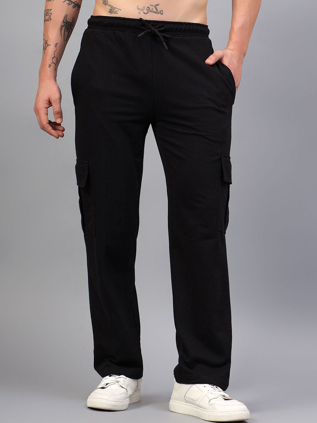 PERSONALITEE Men Loose Fit Mid-Rise Cargos