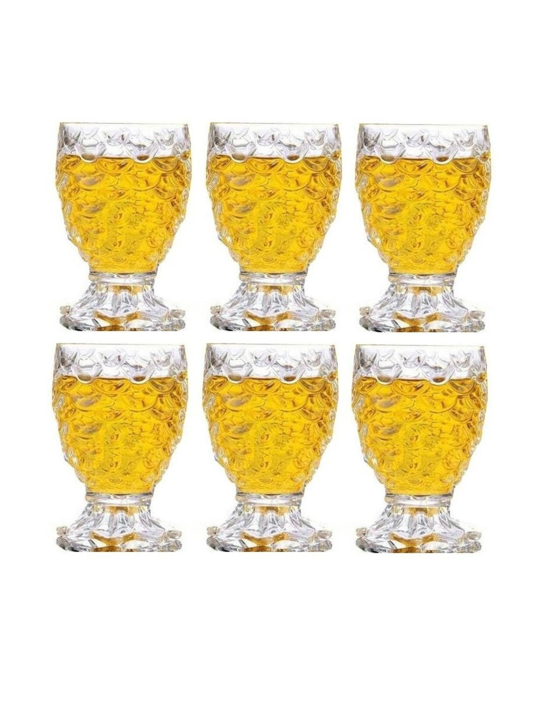 1ST TIME Transparent Set of 6 Dishwasher Safe Whisky Glass 140ml