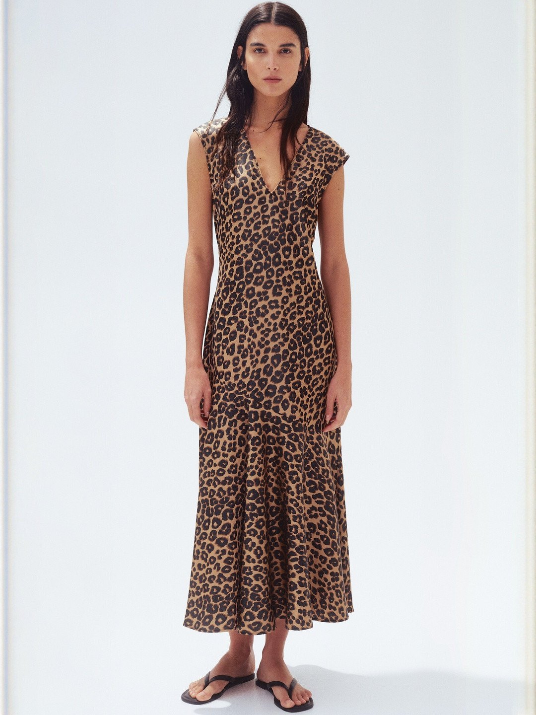 H&M V-Neck Satin Dress
