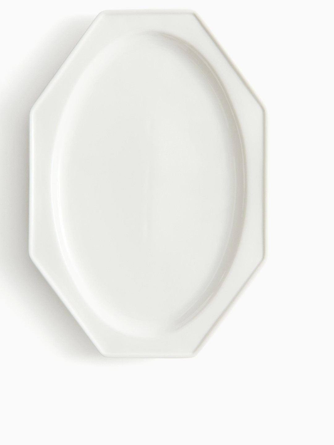 H&M White Large Porcelain Serving Plate