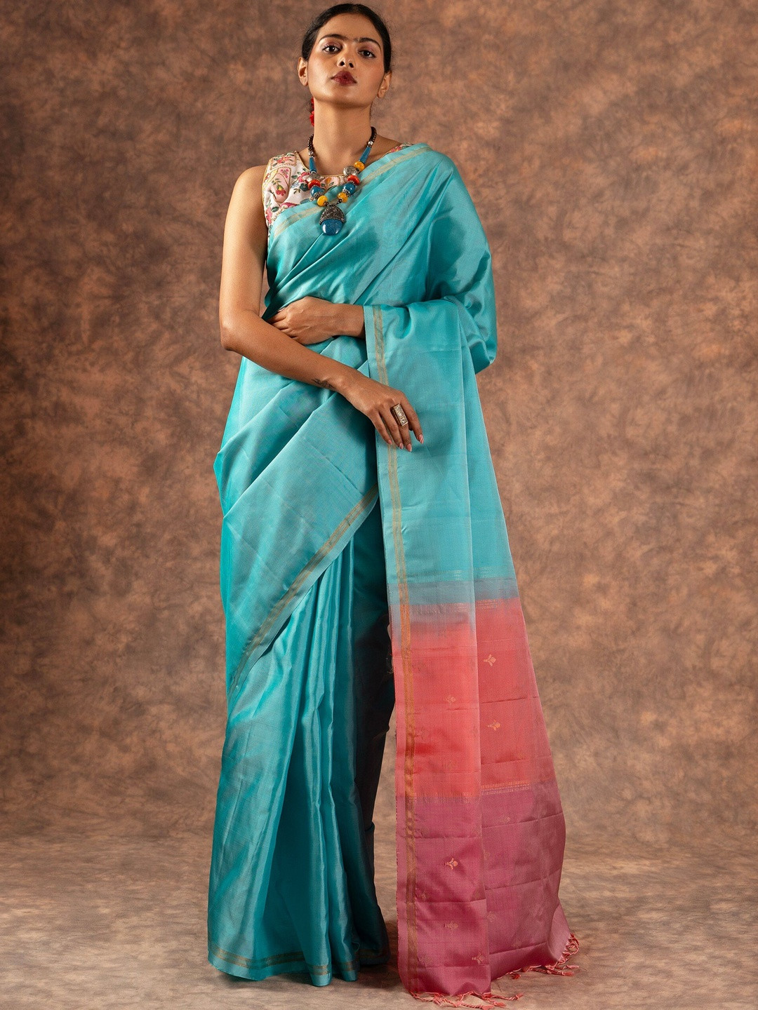 Magga Ombre Zari Kanjeevaram Saree