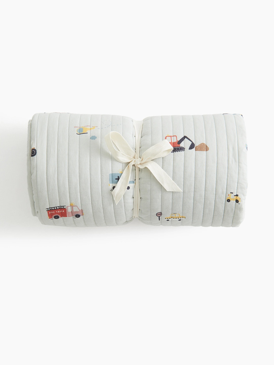 H&M Green Quilted Cotton Bedspread