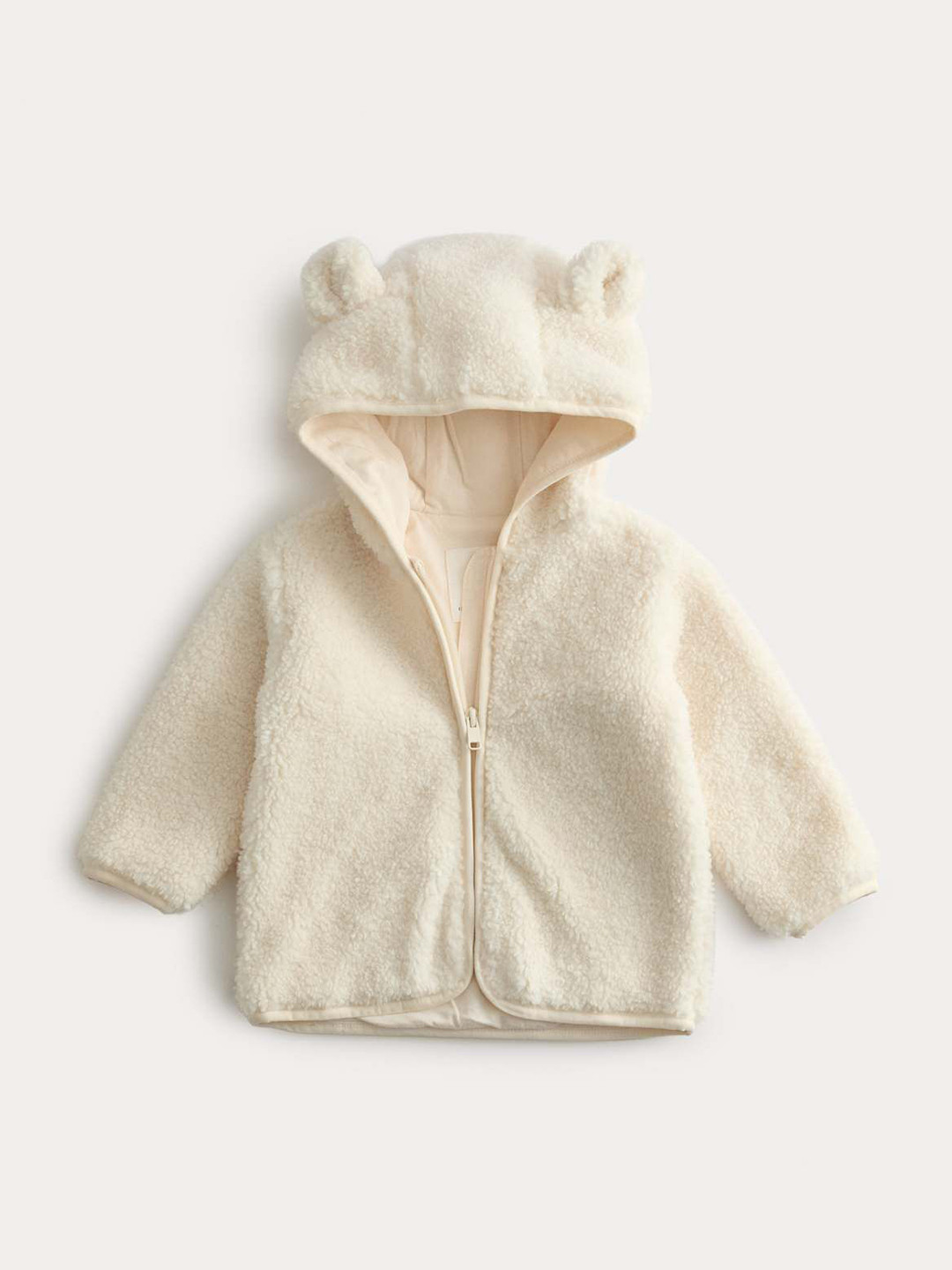 Marks & Spencer Girls Hooded Textured Sherpa Jacket