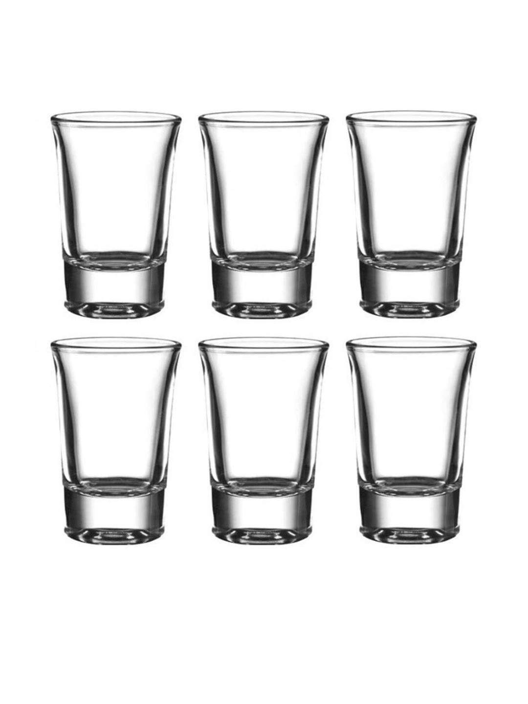 1ST TIME Pack Of 6 Transparent Dishwasher Safe Bar Glass