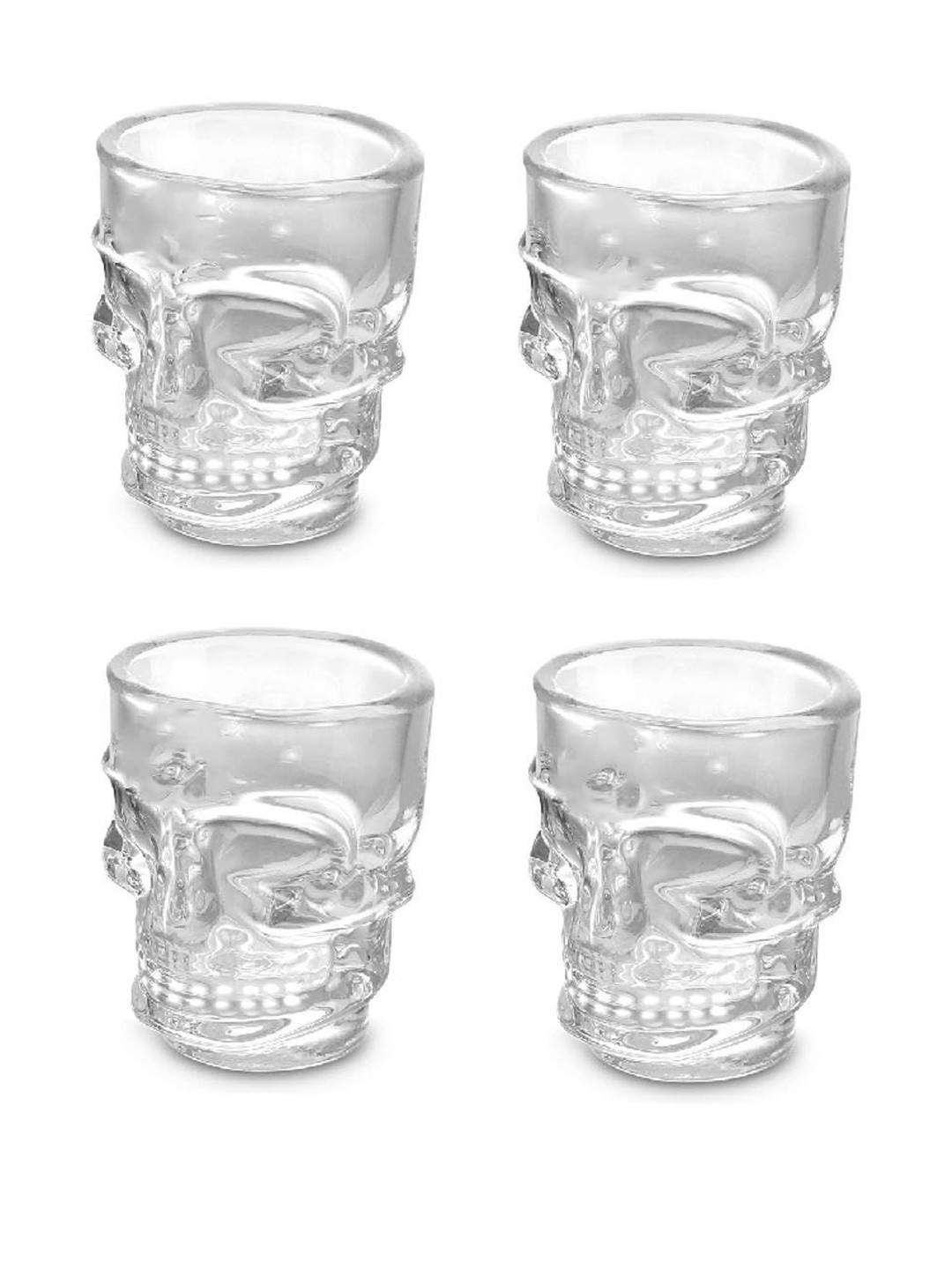 1ST TIME Transparent 4 Pieces Dishwasher Safe Shot Glasses 40ml Each