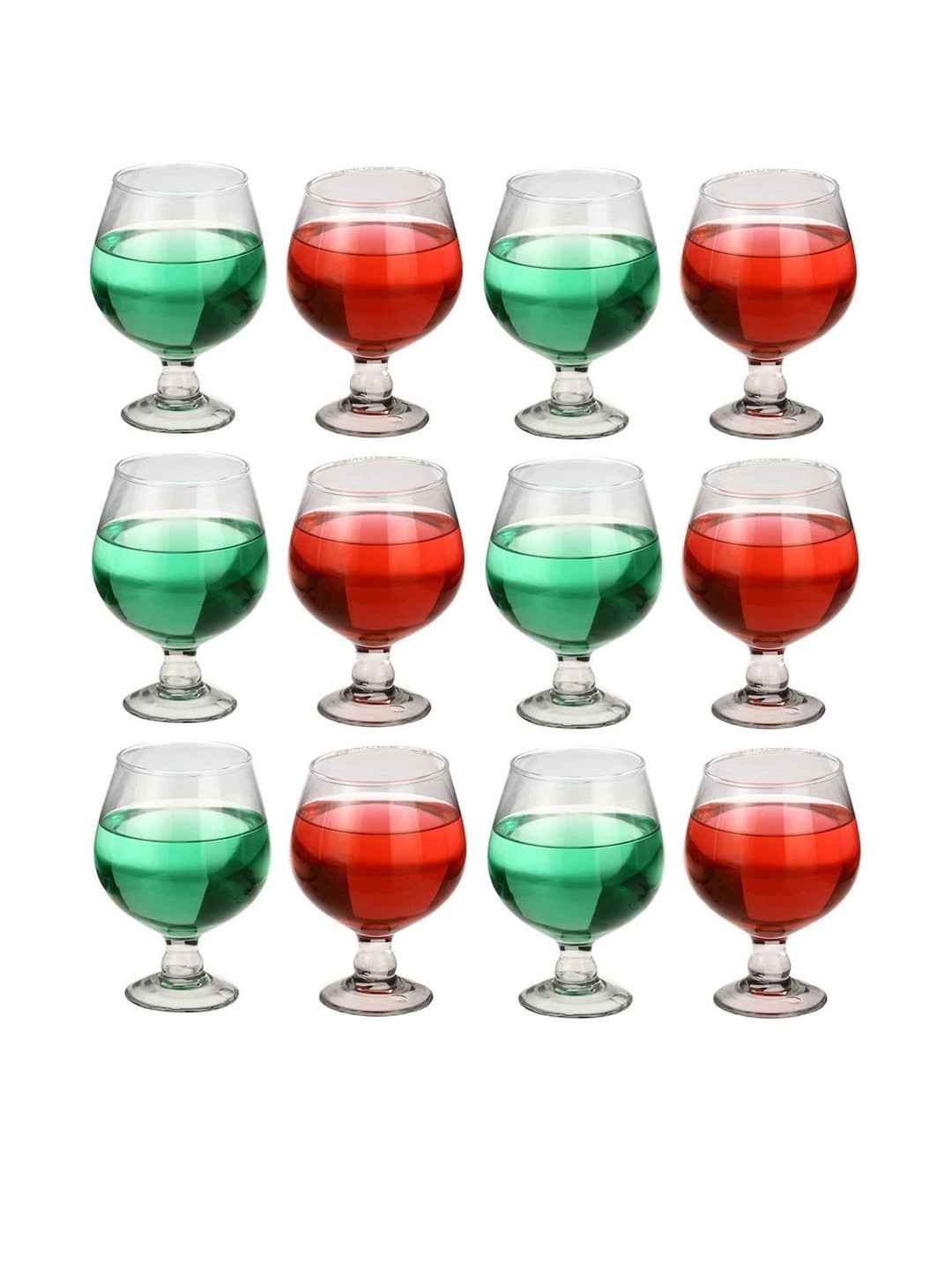 1ST TIME Pack Of 12 Transparent Dishwasher Safe Glass Wine Glass Bar Glass