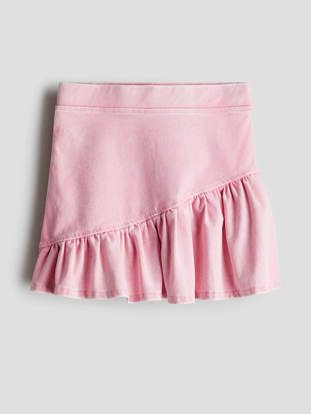 H&M Girls Flounced Denim-Look Skirt