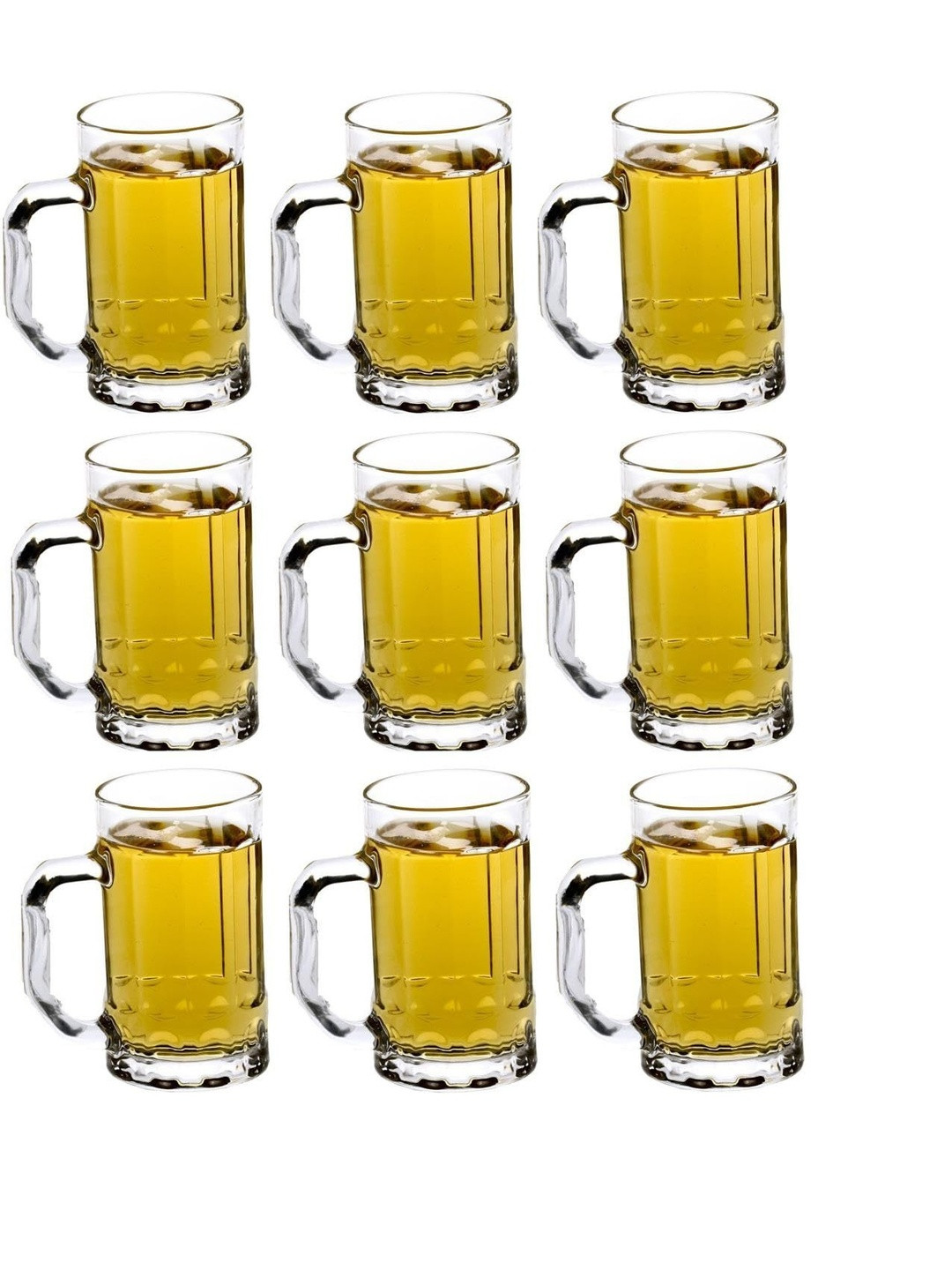 1ST TIME Transparent Set of 9 Beer Bar Glasses