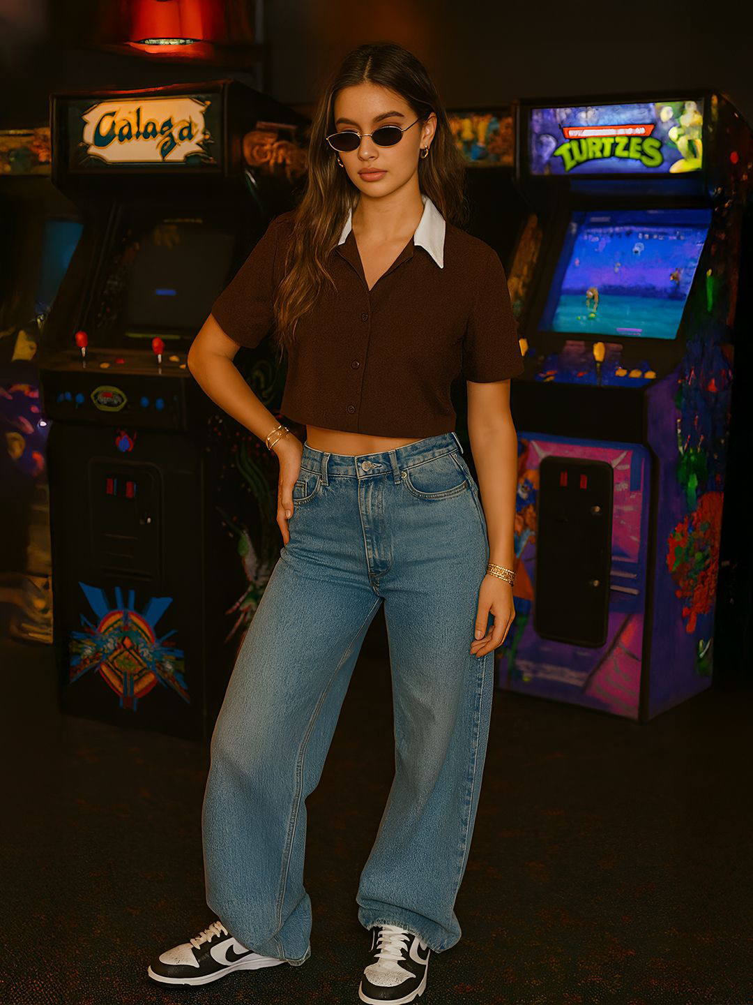 don't be basic Women Solid Spread Collar Cotton Casual Shirt