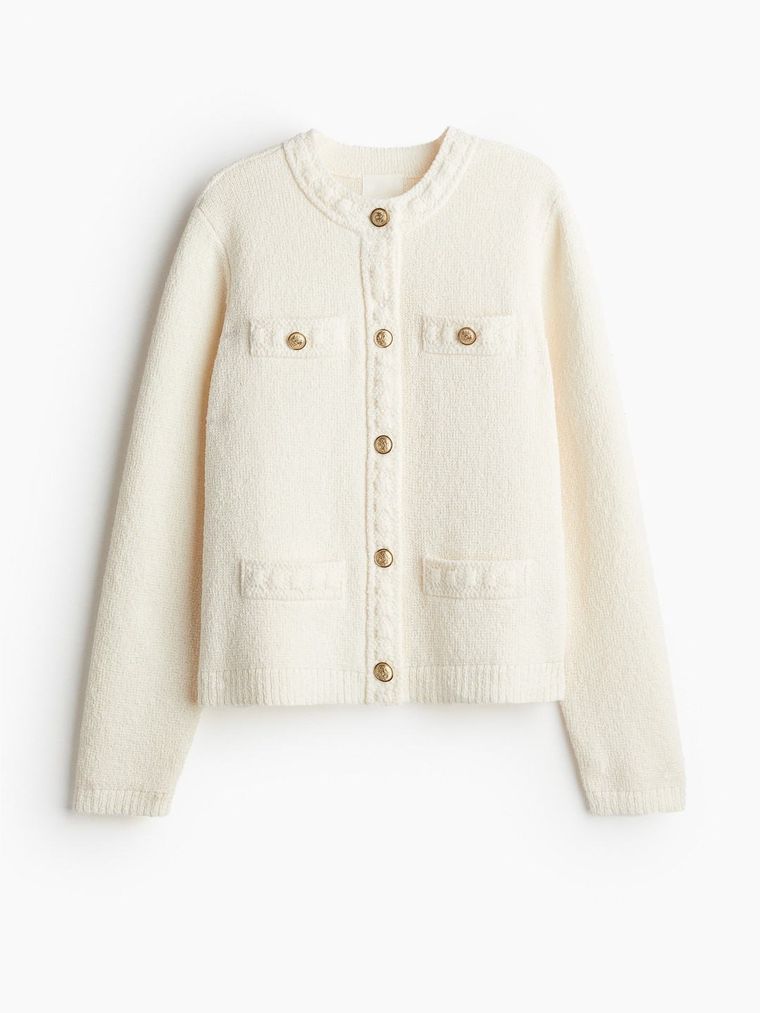 H&M Textured-Knit Cardigan