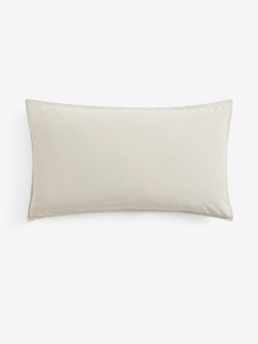 H&M Beige Washed Cotton Pillowcase