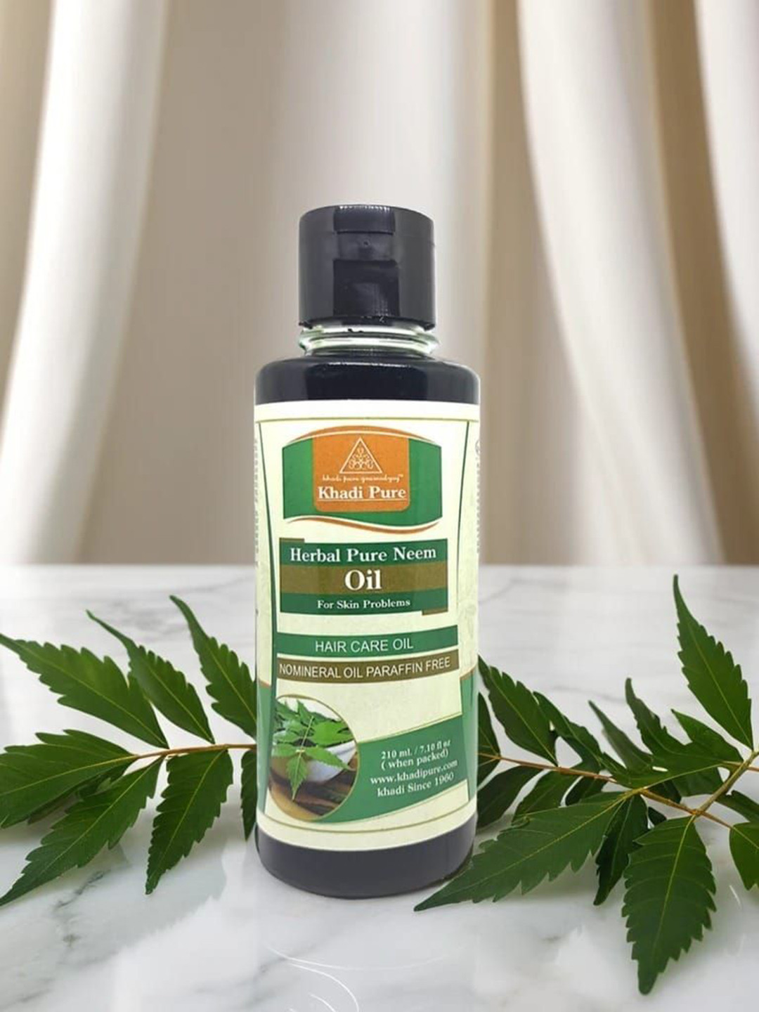 Khadi Pure Herbal Pure Neem Oil - 210 ml