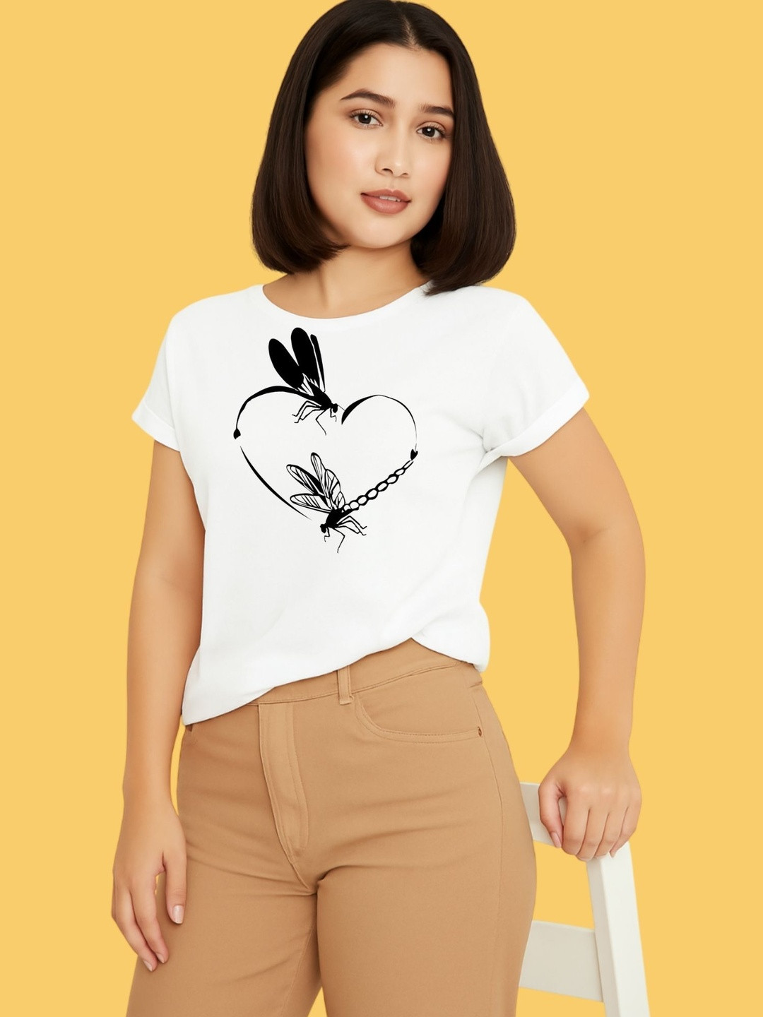 Kushi Flyer Animal Graphic Printed Round Neck Regular Fit T-shirt