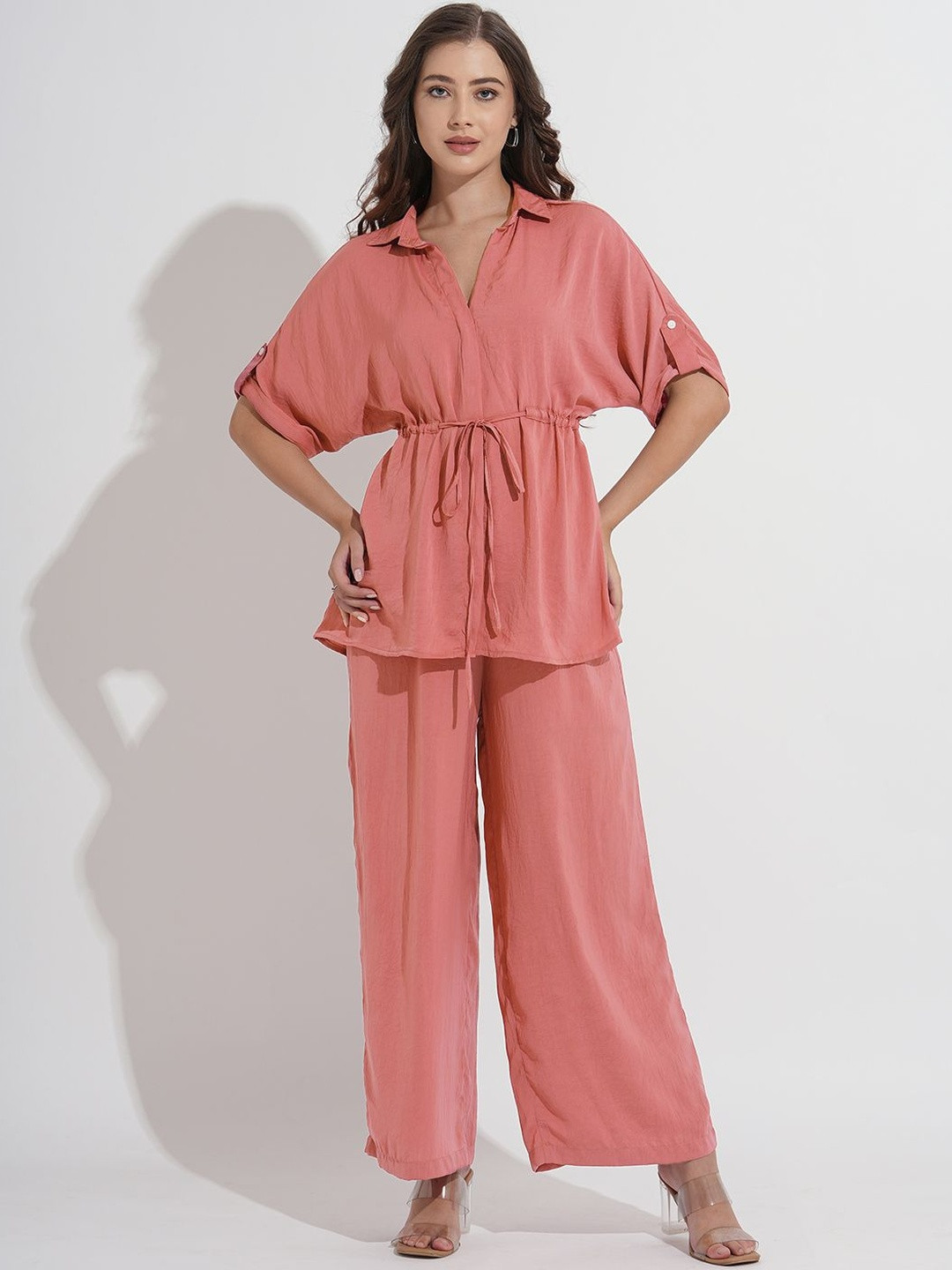 Murcia Short Sleeves Shirt With Palazzos