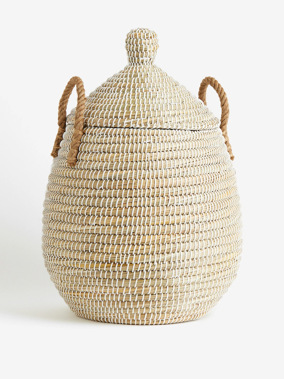 H&M Beige Lidded Storage Basket