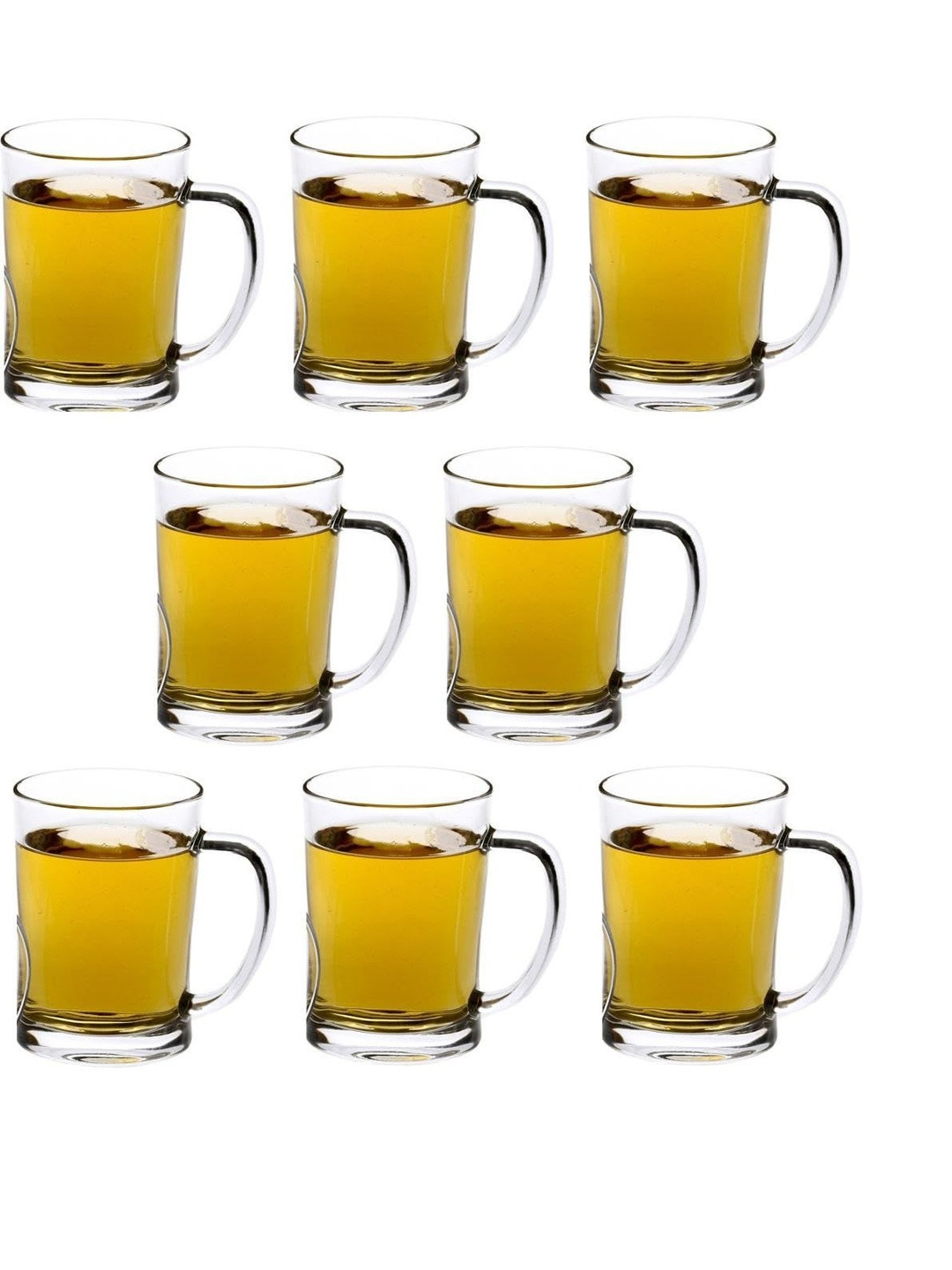 1ST TIME Transparent 8 Pieces Dishwasher Safe Beer Glasses 350ml Each