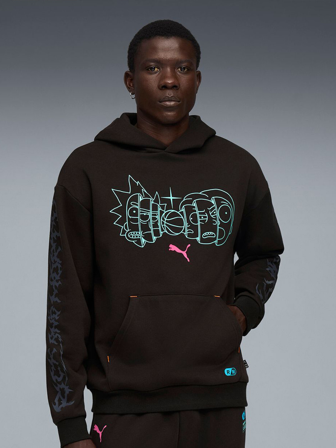 Puma Rick and Morty Men's Relaxed Basketball Hoodie