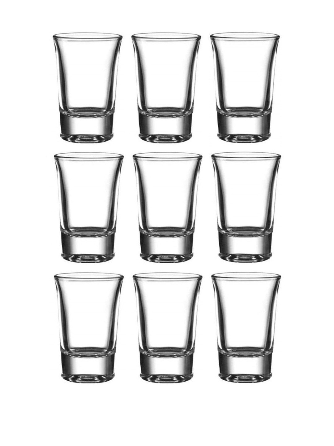 1ST TIME Transparent Set of 9 Dishwasher Safe Shot Glasses