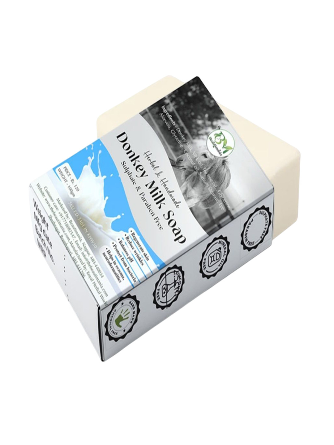 Beautimania Set Of 2 Donkey Milk Glycerine Soap- 100 g Each