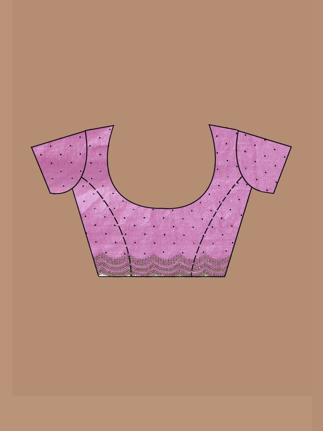 Koskii Wine Stonework Chiffon Saree