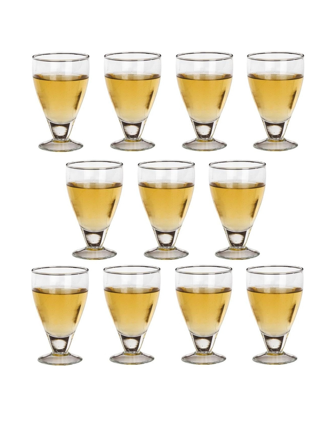 1ST TIME Transparent 11 Pieces Dishwasher Safe Wine Bar Glasses- 250 ml