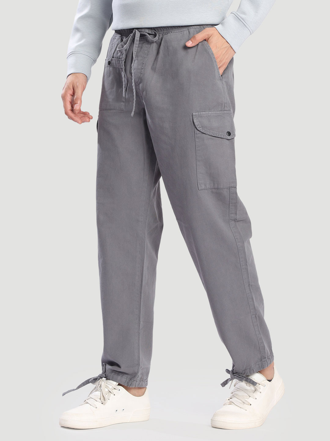 Bene Kleed Men Mid-Rise 7 Pocket Relaxed fit Cotton Cargo Trousers