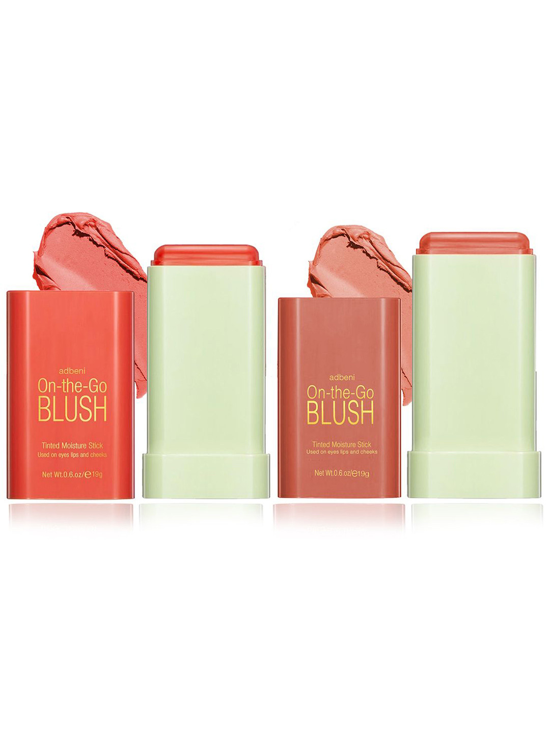 Adbeni Set Of 2 On the Glow Tinted Moisture Blush Stick -Bronze - Juicy