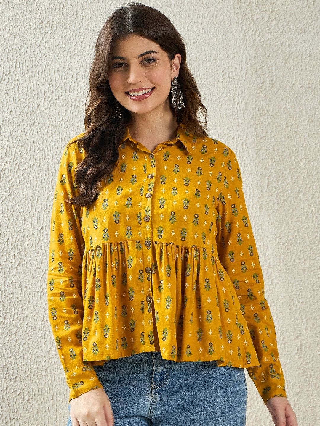 Anouk Rustic Women Ethnic Motifs Printed Peplum Tops