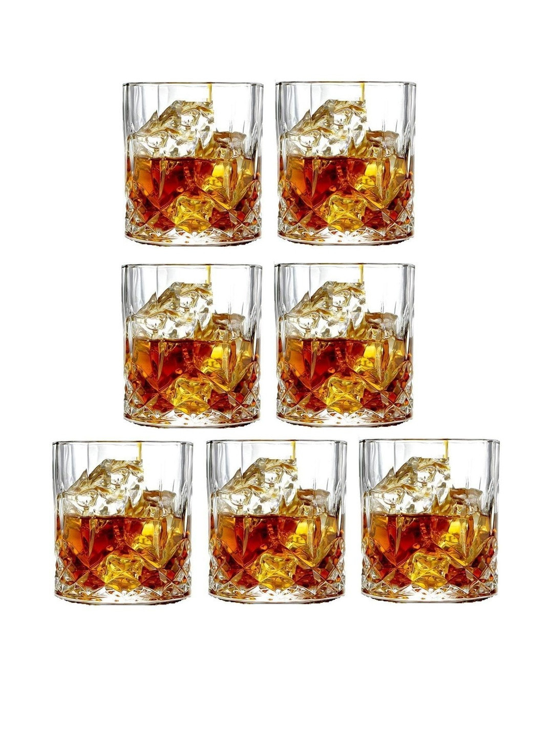 1ST TIME Transparent Set of 7 Whisky Bar Glasses