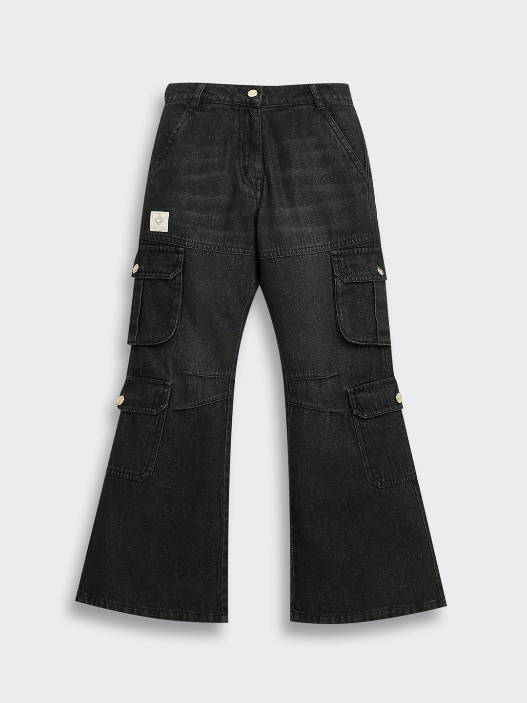 Tiny Girl Girls Flared Mid-Rise Light Fade Stretchable Jeans