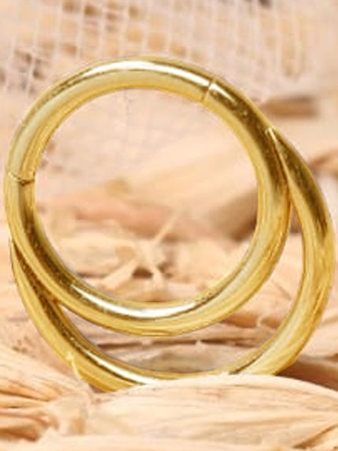 Sangria Women Golden Brass Septum Nosepin