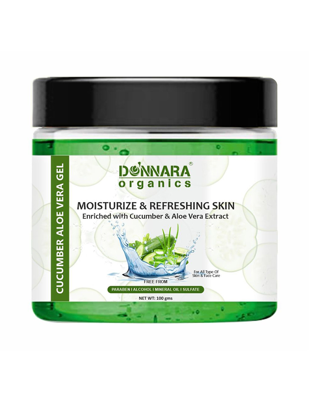 Donnara Organics Cooling Cucumber Aloe Vera Gel - 100 g