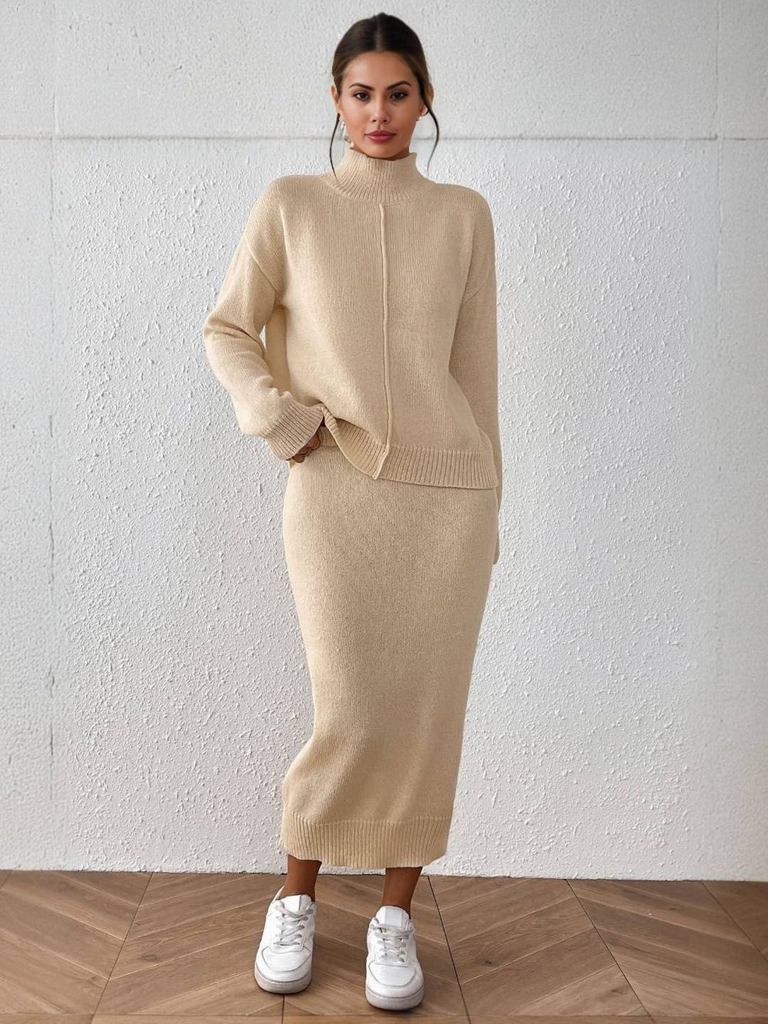 Mast & Harbour High Neck Pullover With Skirt