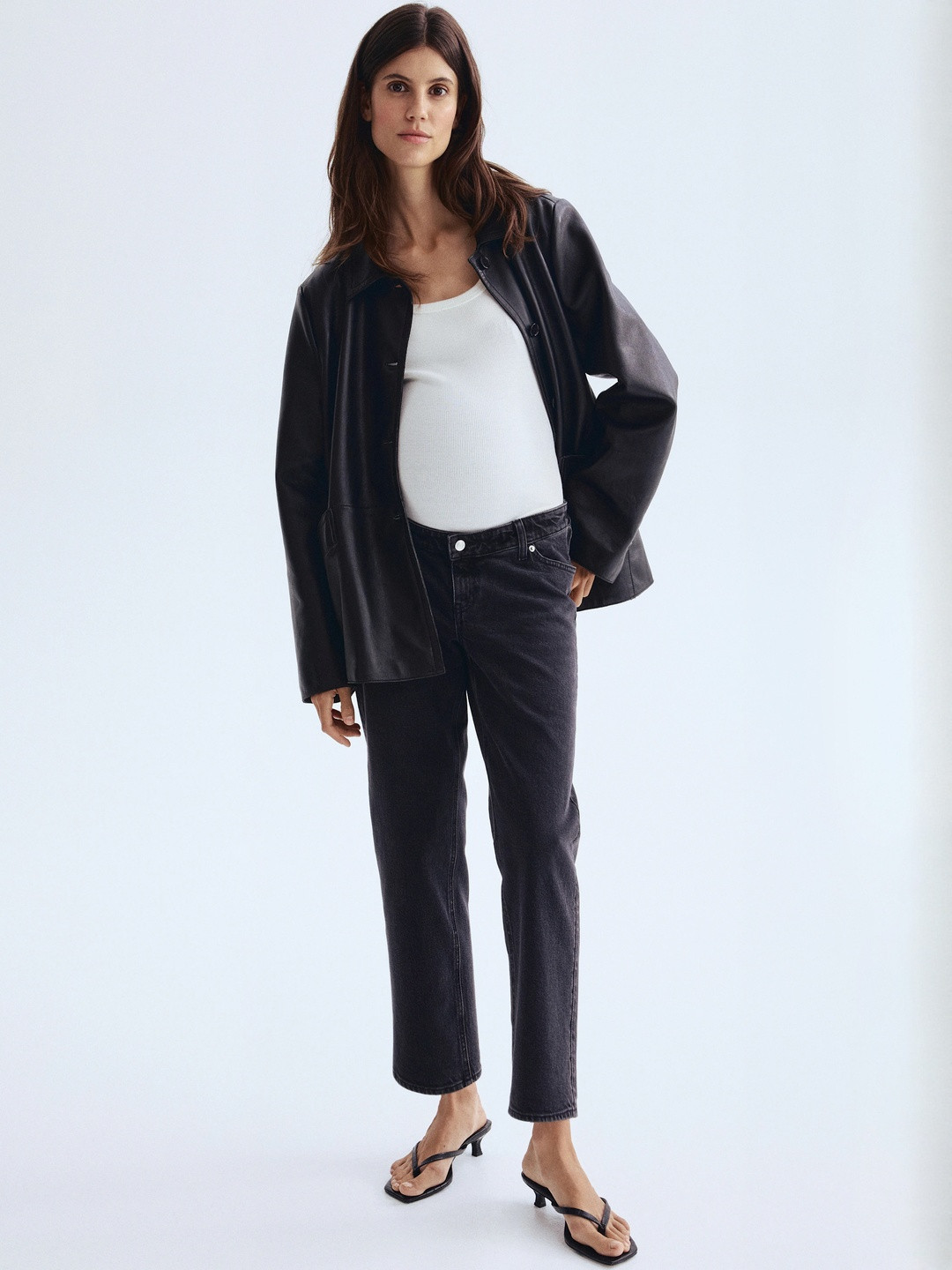 H&M MAMA Before & After Women Straight Low Ankle Jeans