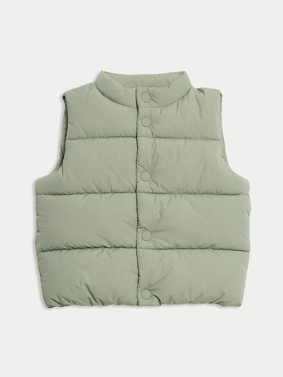 Marks & Spencer Boys Mandarin Collar Solid Gilet Jacket