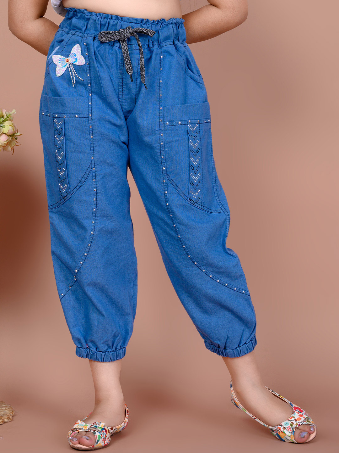 Darji Fashion Girls Relaxed Fit Cotton Capris