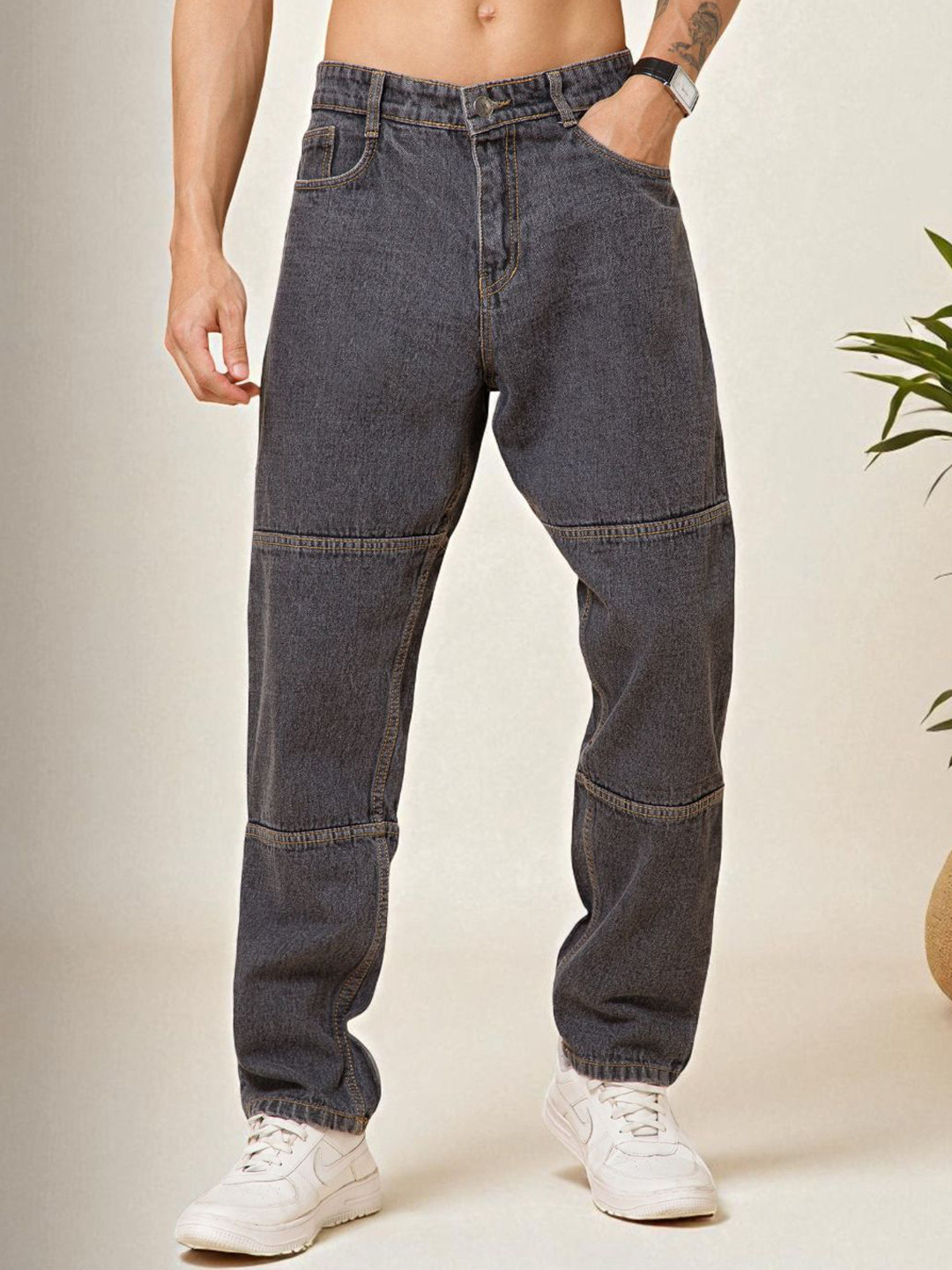 STUDIO NEXX Men Straight Fit Mid-Rise Jeans