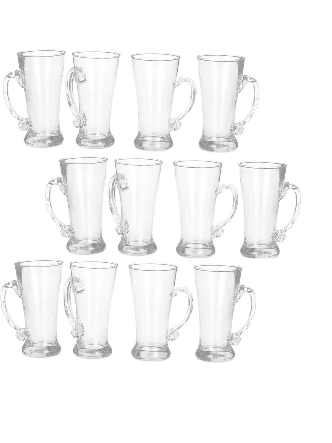 1ST TIME Transparent 12 Pcs Dishwasher Safe Beer Glass