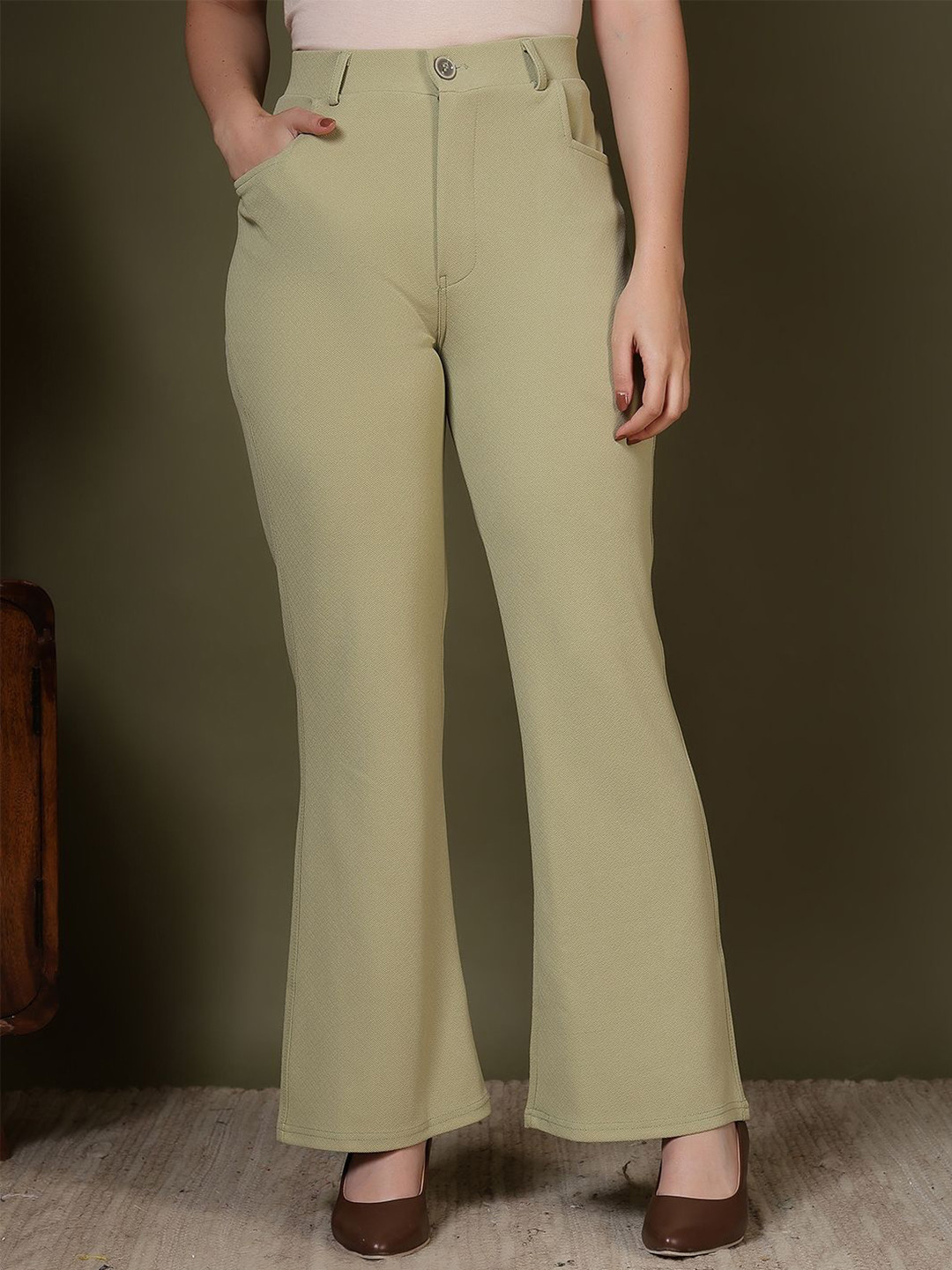 FITHUB Women High-Rise Formal Trousers