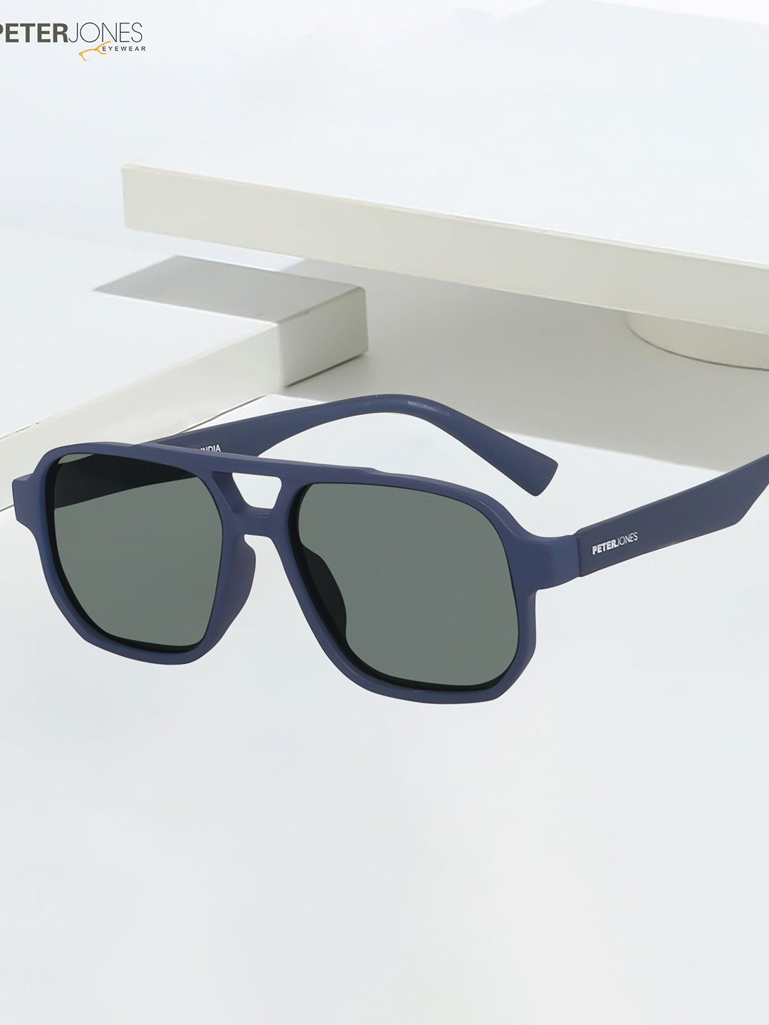 Peter Jones Eyewear Unisex Square Sunglasses with UV Protected Lens PO740BL