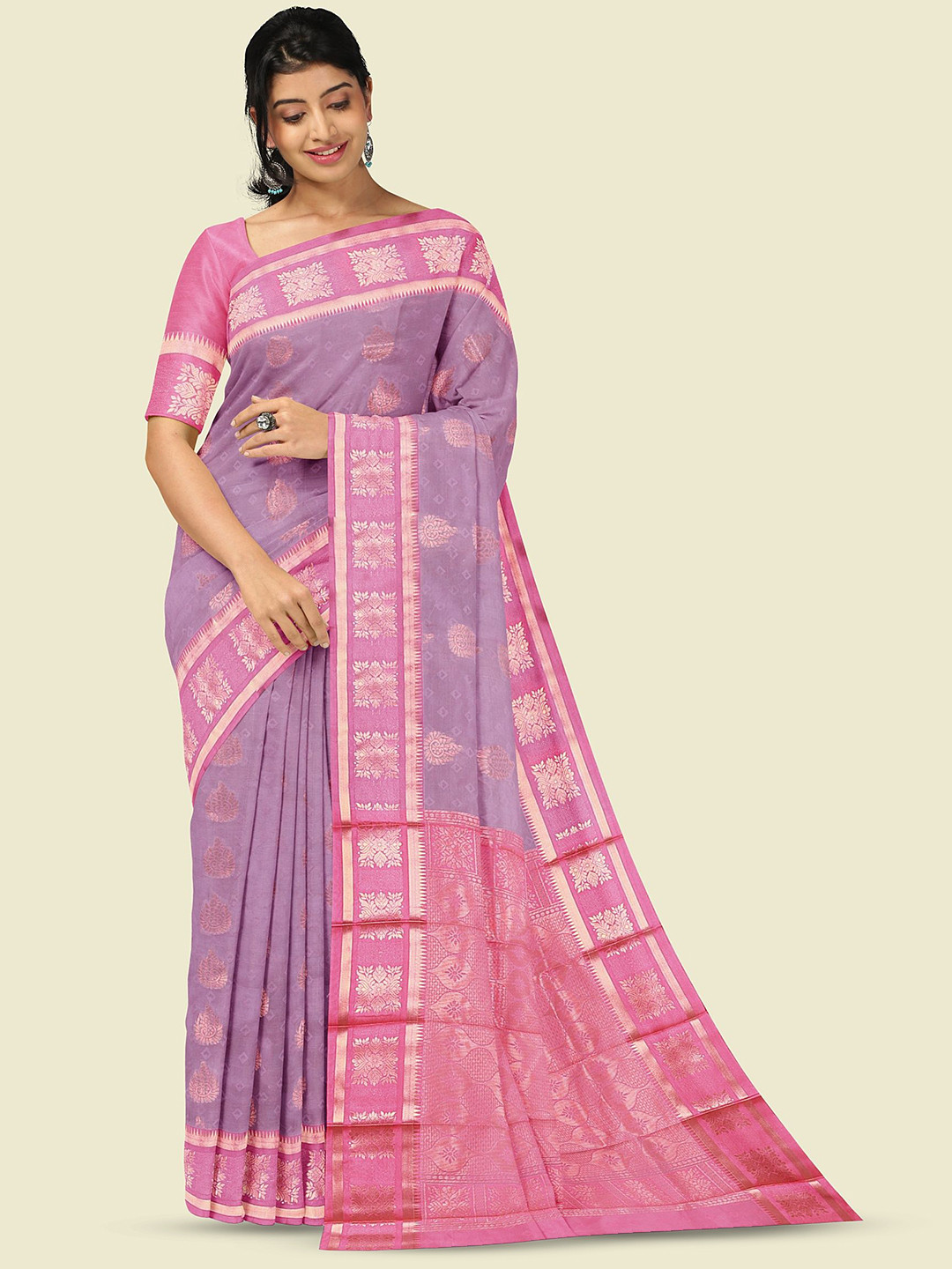 The Chennai Silks Ethnic Motifs Woven Desing Arani Saree