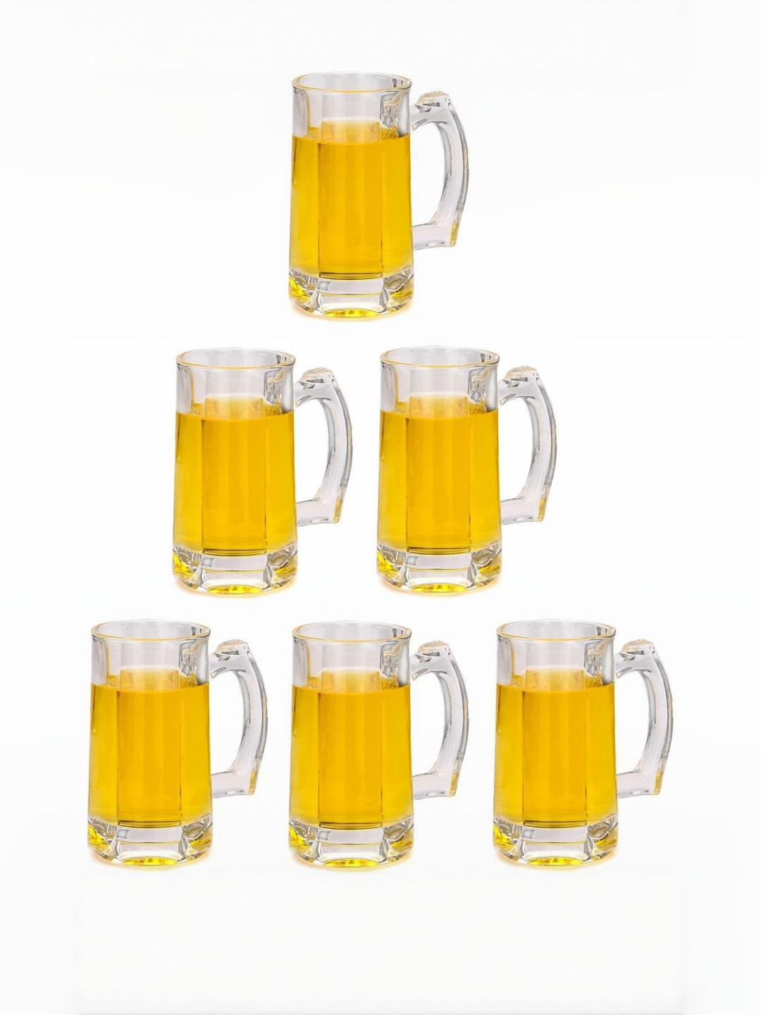 1ST TIME Pack Of 6 Transparent Dishwasher Safe Beer Bar Glass