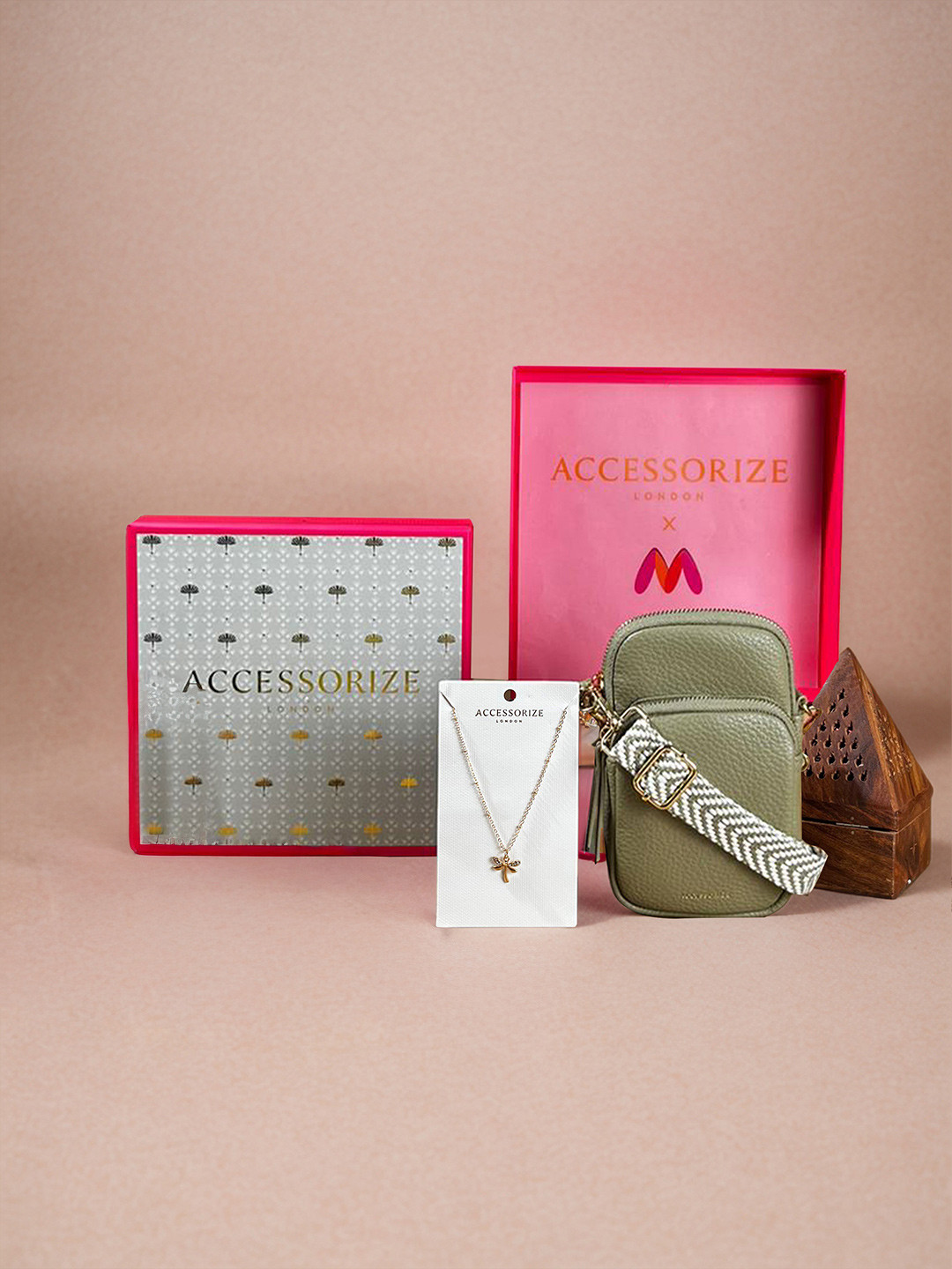 Accessorize Crossbody Phone Bag With Pendant With Chain