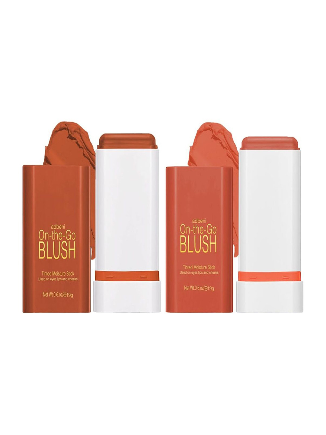 Adbeni Set Of 2 On the Glow Tinted Moisture Blush Stick - Beachglow - Warmglow
