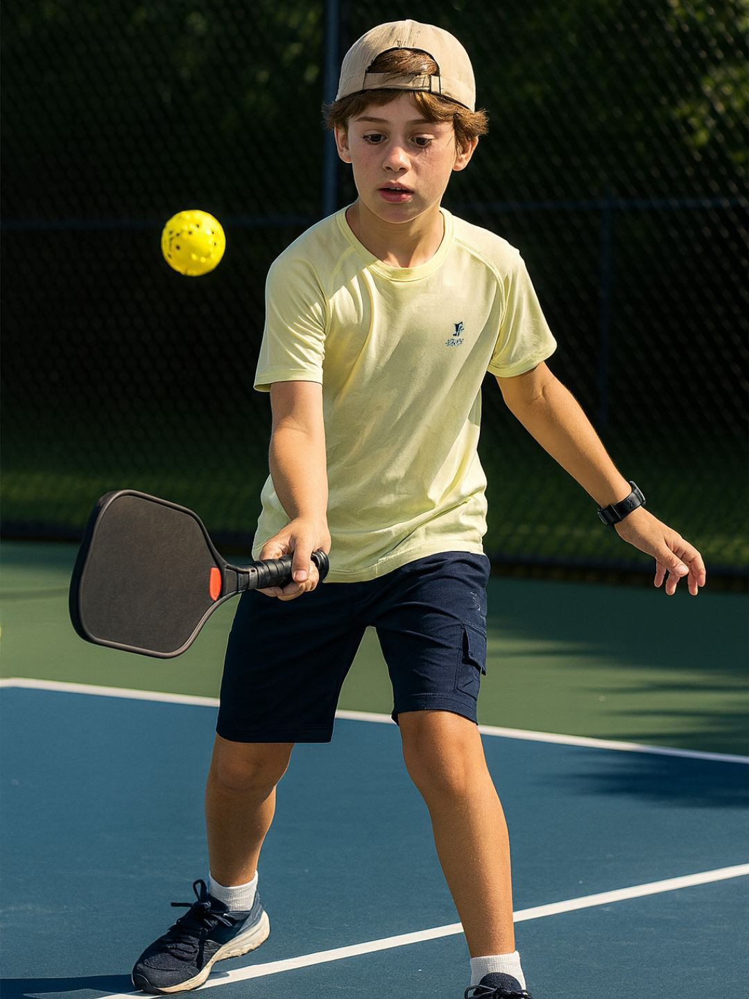 ARMISTO Boys Textured DRI-Fit Pickleball Tshirt