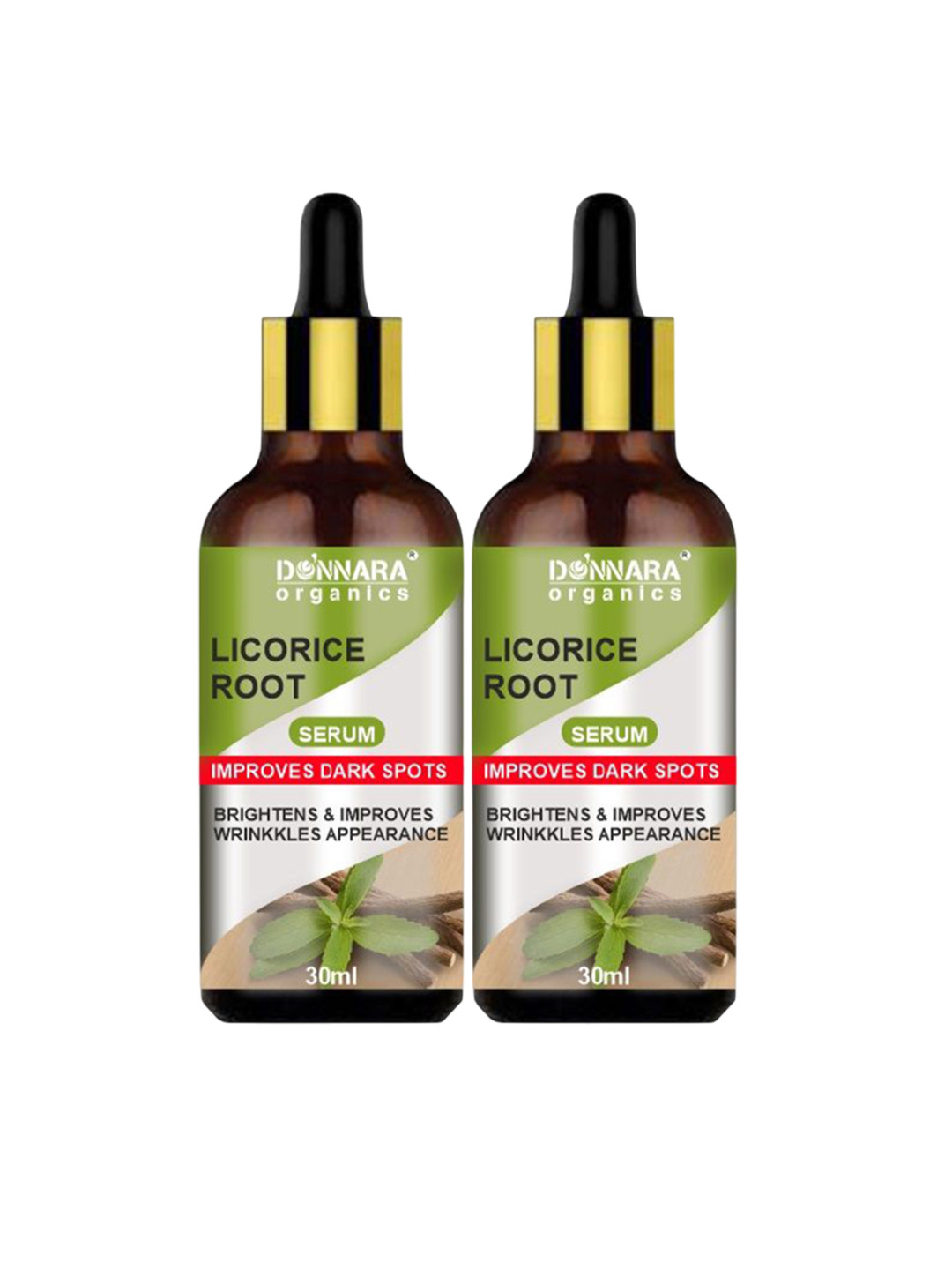 Donnara Organics Set Of 2 Licorice Root Facial Serum- 30 ml Each