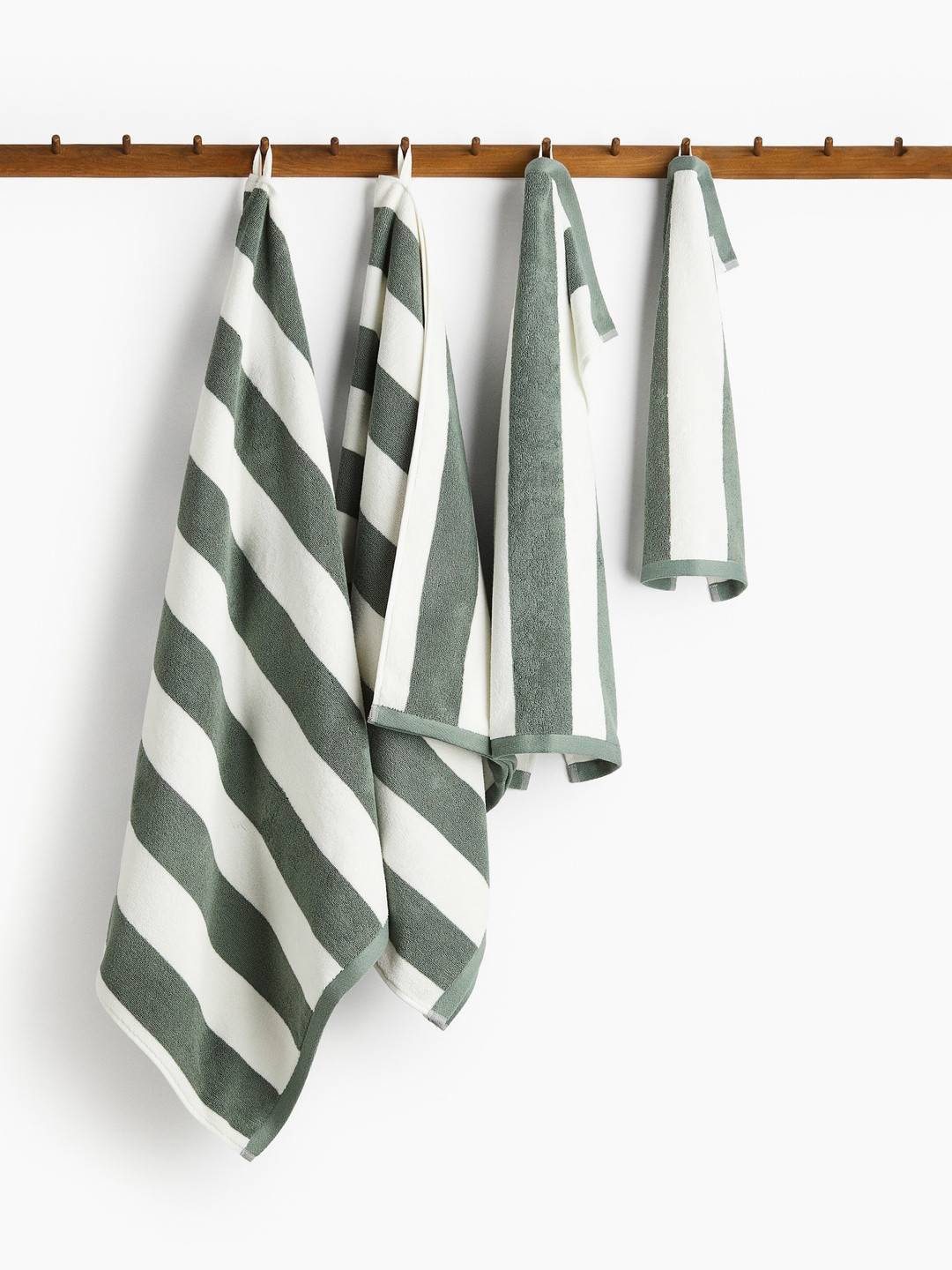 H&M Striped Cotton Terry Guest Towel