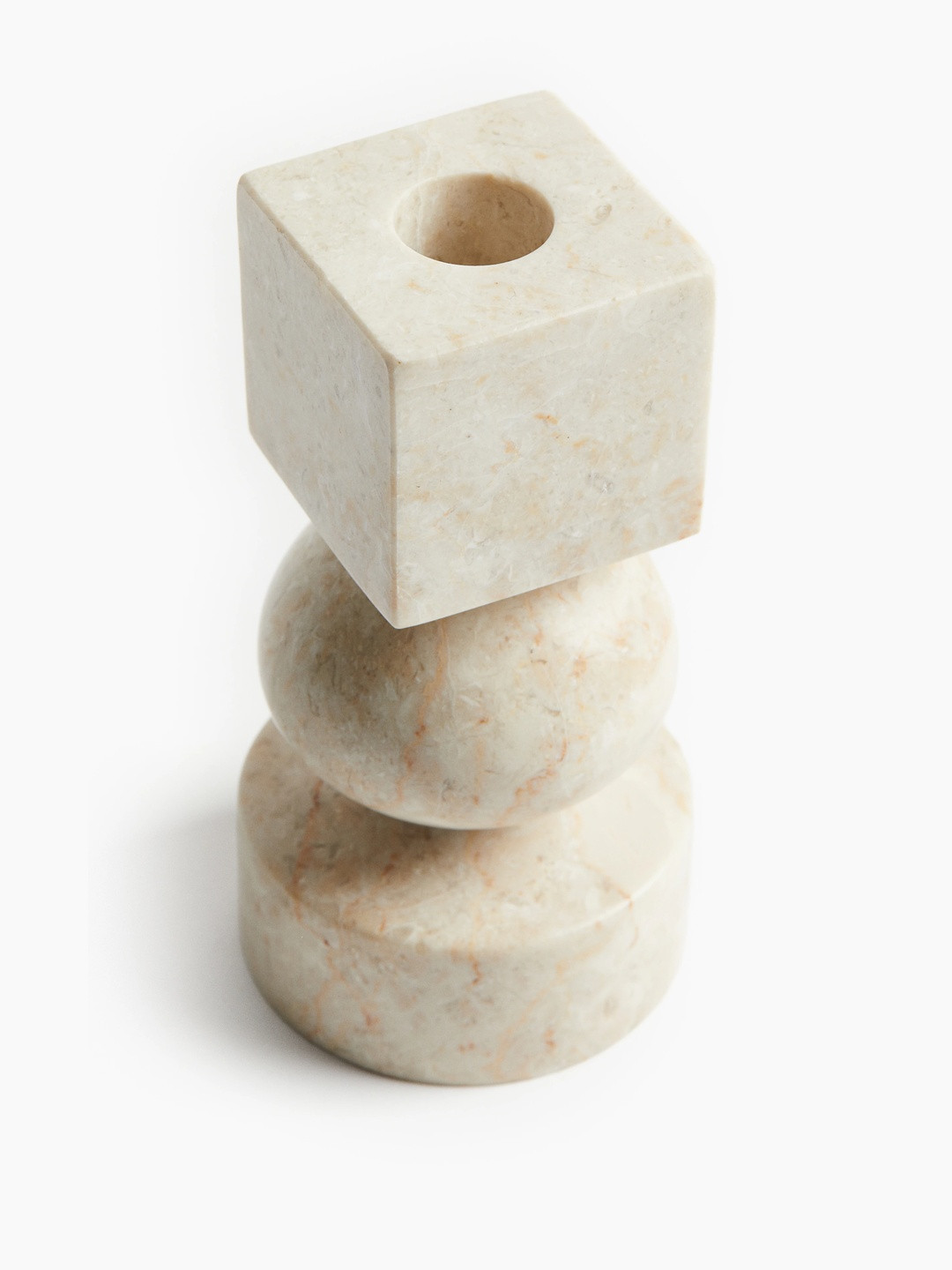 H&M Beige Marble Candlestick