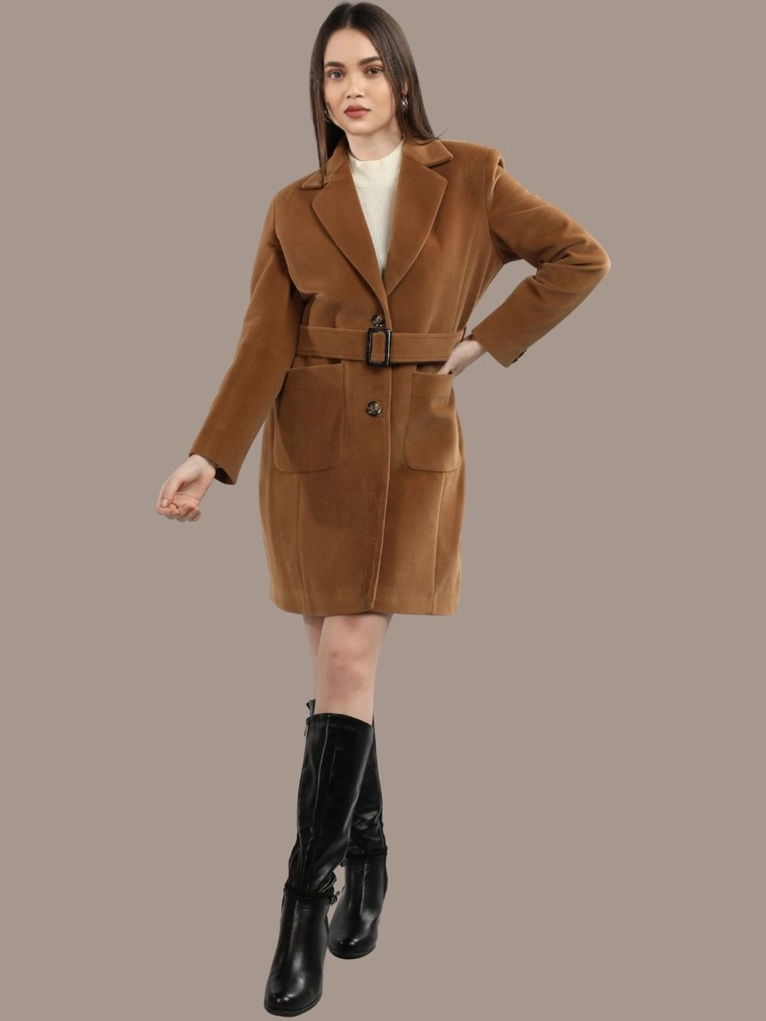 ROADSTER Women Brown Winter Stylish Coat