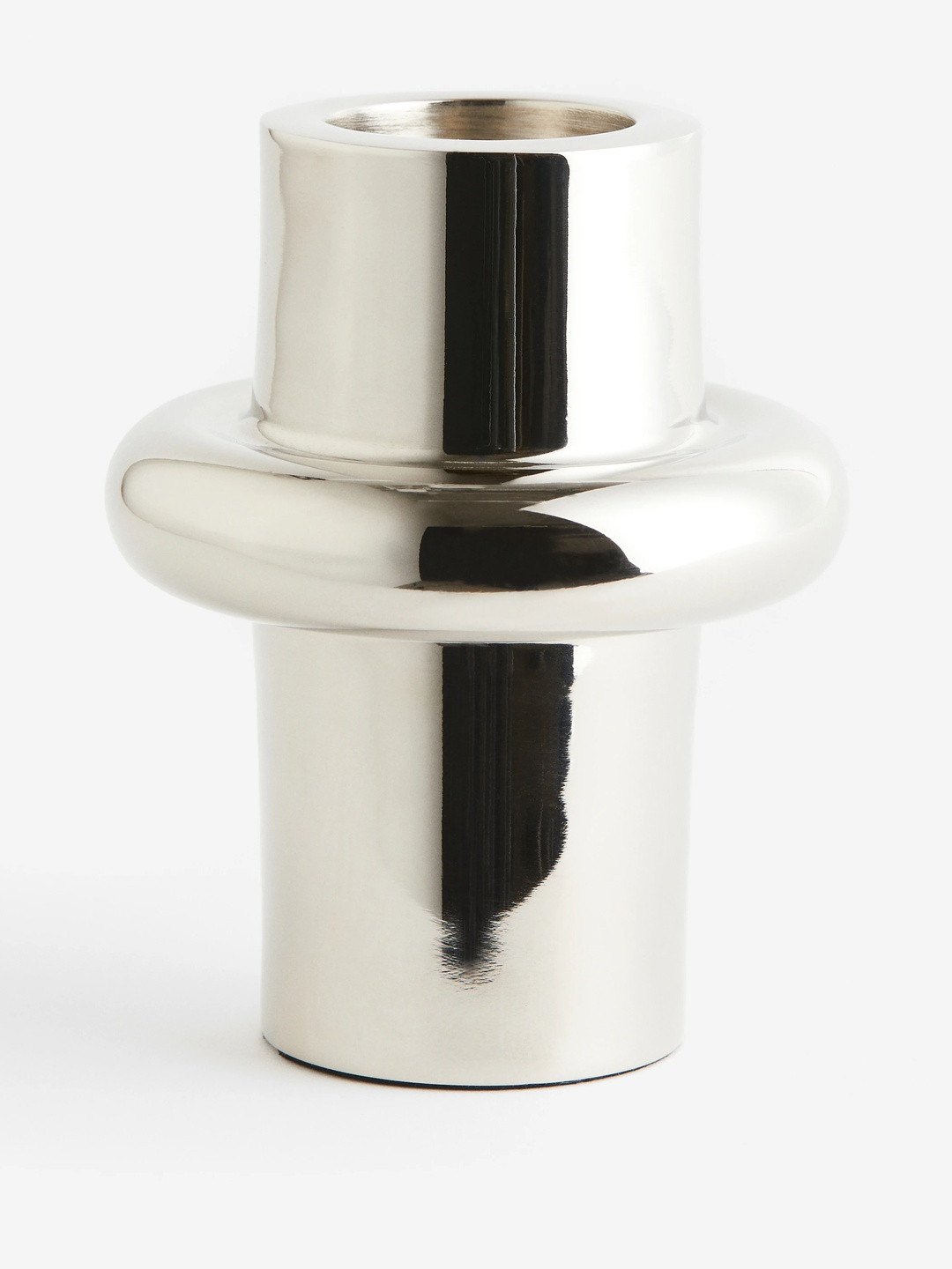 H&M Silver-Toned Tall Metal Candlestick